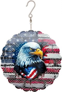 Wind Spinner Eagle Crest 8"