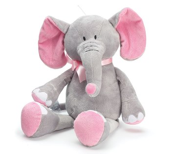 Pink Gray Elephant 16"