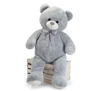 Plush 40" Gray Jumbo Bear