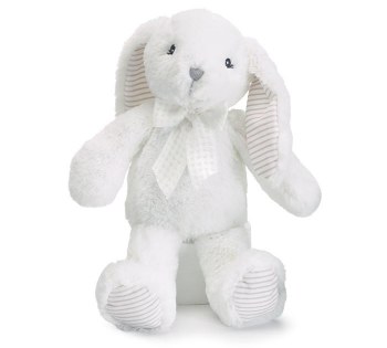 Bunny White with Striped Ears