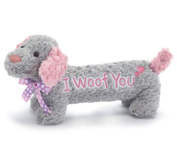 Puppy Gray Pink Woof You