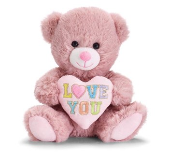 Love You Bear 8" Pink