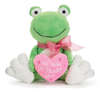 Plush Valentine Sitting Frog