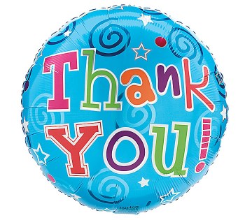 Foil Balloon 17" Thank You Dots &amp; Stars