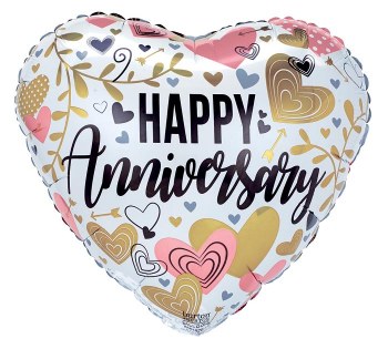 Foil Balloon 17" Anniversary Metallic