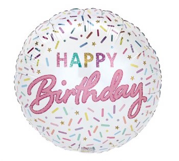 Foil Balloon 17" Birthday Sprinkle