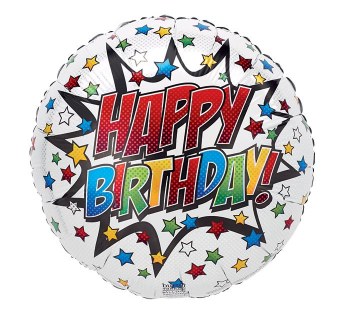 Foil Balloon 17" Birthday Comic