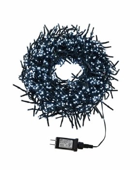 46' 1000-Light Cool White LED Cluster Garland