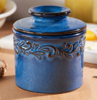 Butter Bell Crock Antique Denim Blue