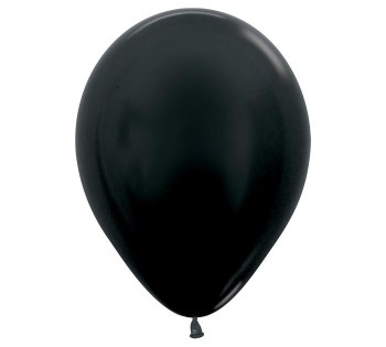 Latex Balloon 11" Metallic Black