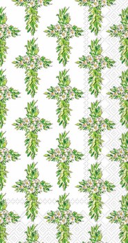 Hostess Napkin Floral Cross