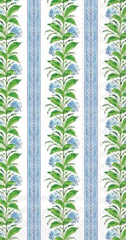 Hostess Napkin Hydrangea Stripes