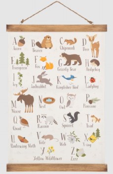 Abc Wall Hanging Canvas Animal
