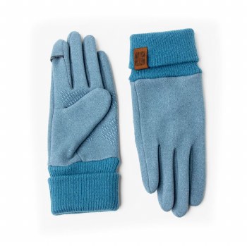 Britt's Knits Pro Tip Texting Gloves Blue S/M