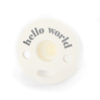 Bubbi Pacifier hello World
