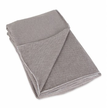 Blanket Scarf Taupe Stripe