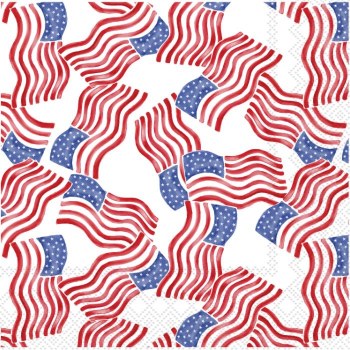 Cocktail Napkin Stars &amp; Stripes all Over