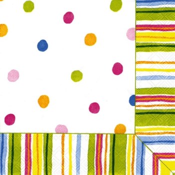 Cocktail Napkin Smart Dots White