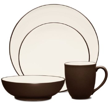 Colorwave Chocolate Coupe 5 Piece Place Setting