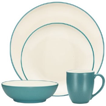 Colorwave Turquoise Coupe 4 Piece Place Setting