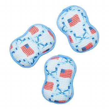 Sponge Set/3 Flag Ribbon Blue