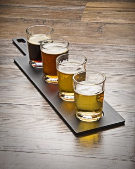 Flight Server with Handle Slate/Natural