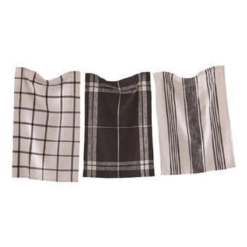 Dishtowel Classic Set of 3 Black