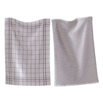 Classic Terry Dish Towel Set of 2 Gray