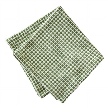 Textured Check Dishcloth Set of 2 Foliage
