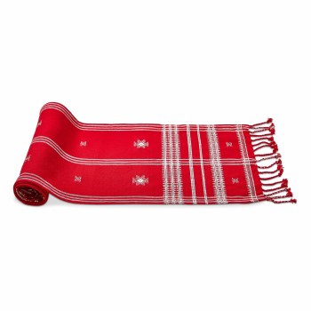 Runner Peak Red &amp; White with Fringe
