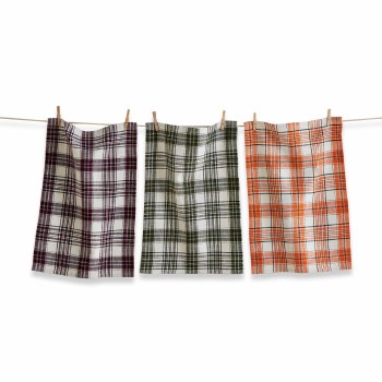 Dishtowels Set of 3 Autumn Plaid