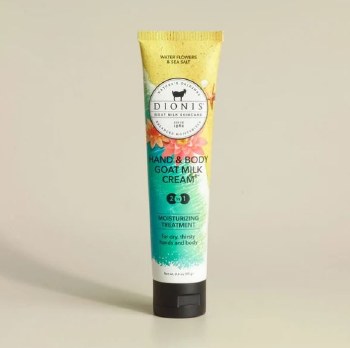 Goat Milk Hand &amp; Body Cream 3.3oz Water Flowers &amp; Sea Salt