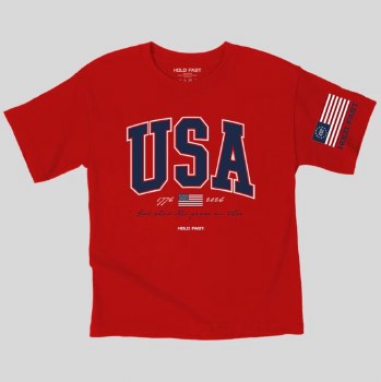 Hold Fast Kidz T-Shirt USA Strong - Extra Small