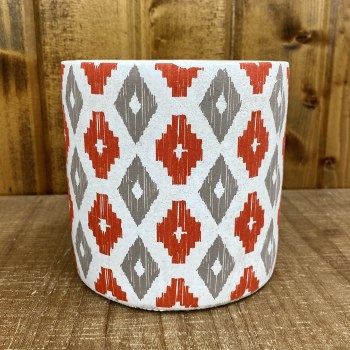 Nomad Round Pot Coral &amp; Grey