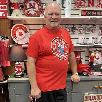 Nebraska Volleyball Herbie Short Sleeve T-Shirt Red SM