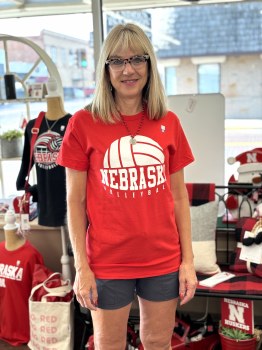 Nebraska Volleyball Sunrise Short Sleeve T-Shirt Red LG