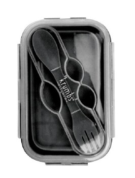 Silicone Collapsible Lunch Container Black