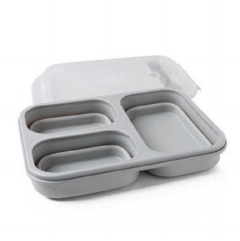 Krumbs Collapsible Meal Prep Container Gray