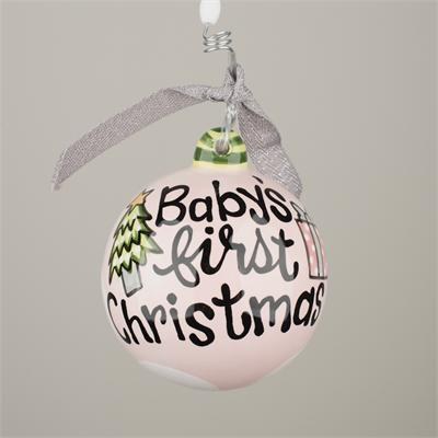 baby's first christmas ball ornament