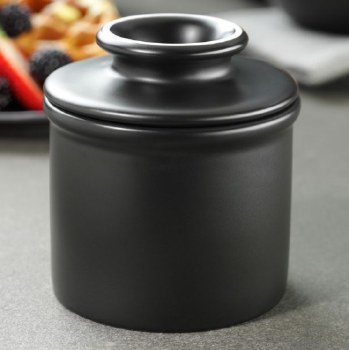 Butter Bell Crock Black Matte