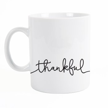 Ceramic Farmhouse Mug Thankful