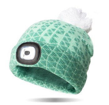 Kids Rechargable LED Beanie Peppermint