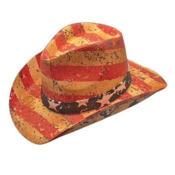 Cowboy Hat Patriot Tea-stained