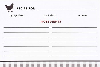 Recipe Cards 4x6 Home Cooked