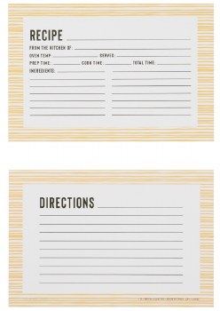 Recipe Card 4x6 Bloom