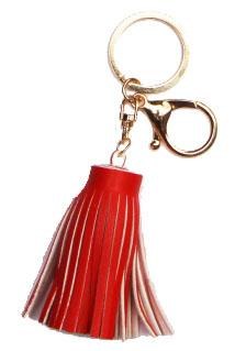 Red Tassel Keychain with Snaphook