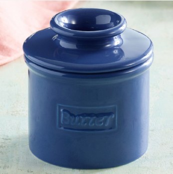 Butter Bell Crock Matte Blue