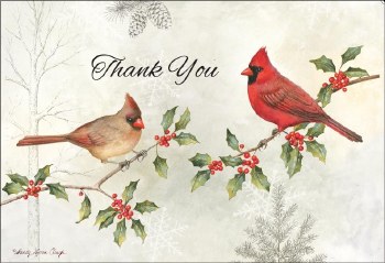 Notes Christmas Cardinals Thank You