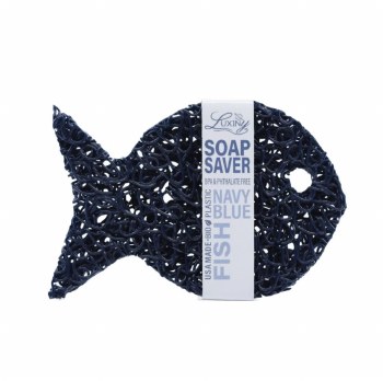 Soap Saver Fish Navy Blue