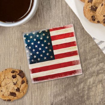 Coaster Set of 4 Vintage American Flag